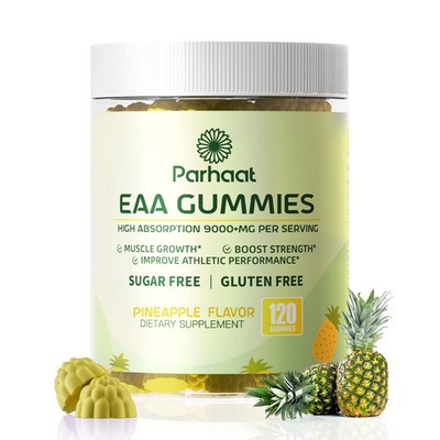 EAA Gummies 120 Gummies Pineapple Essential Amino Acids - All 9 Essential Ami...