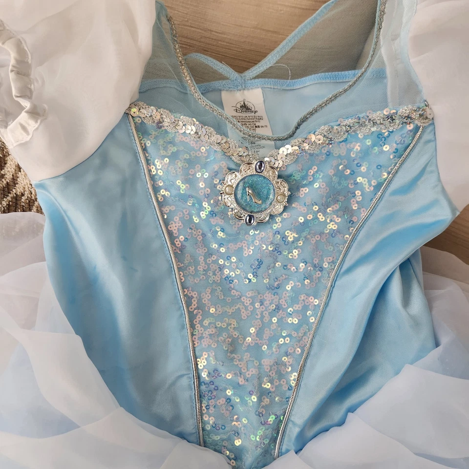 Girl's Disney Premium Cinderella Princess Ball Gown Dress Costume SIZE 9/10 flaw - Image 3 of 4