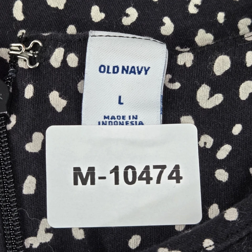 Vestido para mujer Old Navy L negro moscas funda a lunares manga corta Foto 2 de 4