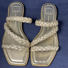 Dolce Vita Iman Stella Suede Sandals Women's Size 9 - Light Gold