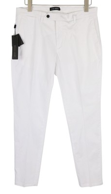 Antony Morato Men's Pants W36 White Chino Slim Fit Flat Front Zip Fly Casual