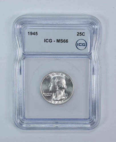 1945 Washington Quarter MS66 ICG