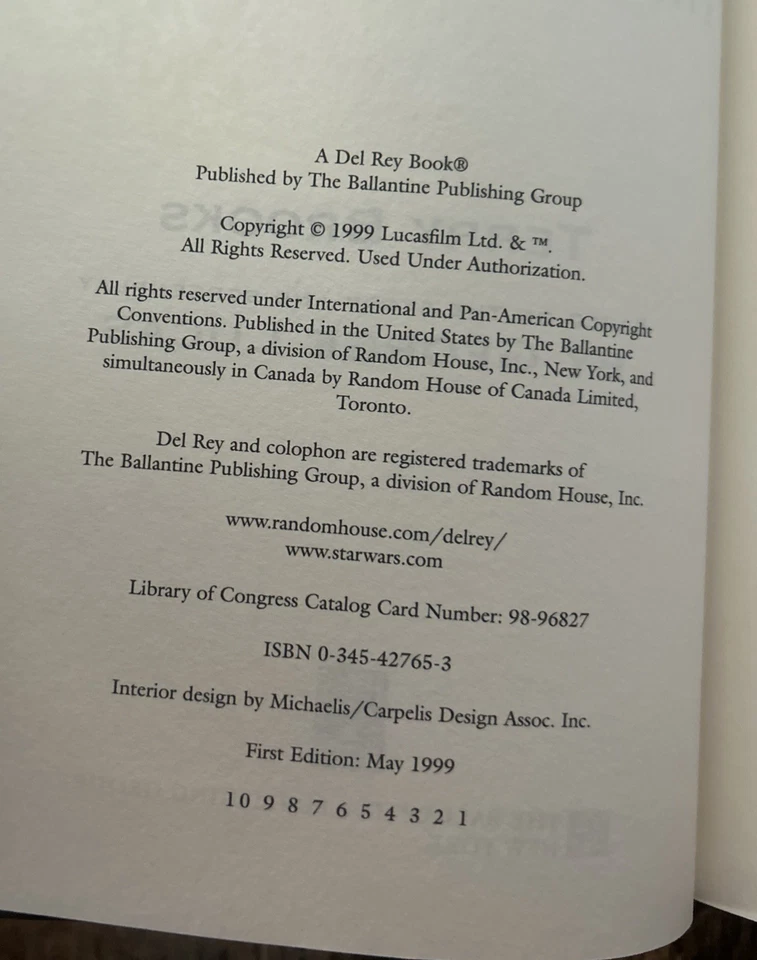 Star Wars Episode I: The Phantom Menace (Hardcover, 1999) Anakin/Watto Cover - Image 2 of 3