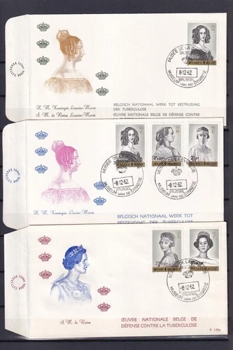 [LG78068] Belgium N°1233/1238FDC Royalty First Day Cover COB € 11,00 SUPERB