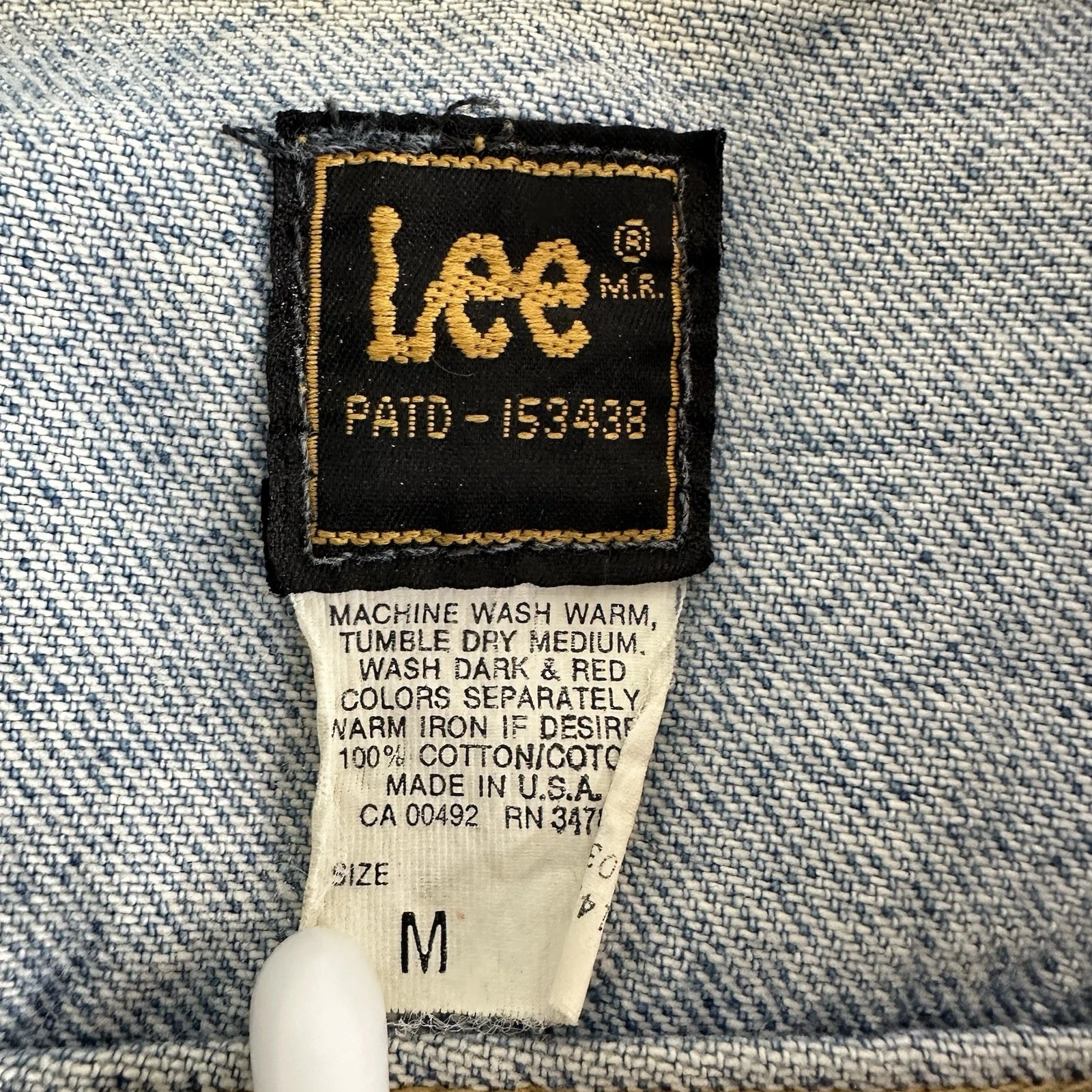 Vintage Lee Hard Rock Cafe Los Angeles Denim Jacket USA 90s Guitar Pins  Medium image 14