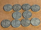 1941- 1945 10 Walking Liberty Half Dollar US Coin 90% Fine Silver Lot #10