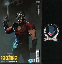 John Cena Signed Comic Peacemaker Tv Variant DC Suicide Squad Beckett BAS COA