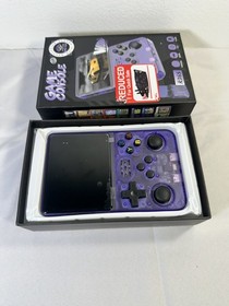 2 Lot R36S Handheld Game Console 640x480 Quad-Core ARM 1GB RAM Purple TF Card