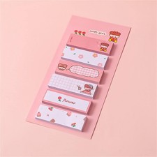 120 Pcs Cute Girl Animal Sticky Notes Kawaii Cartoon Pattern Index Tabs for O...