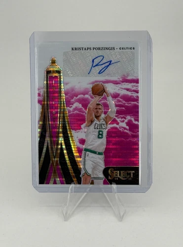 2024-25 Select In Flight Auto Purple Pulsar FOTL Kristaps Porzingis Celtics /15