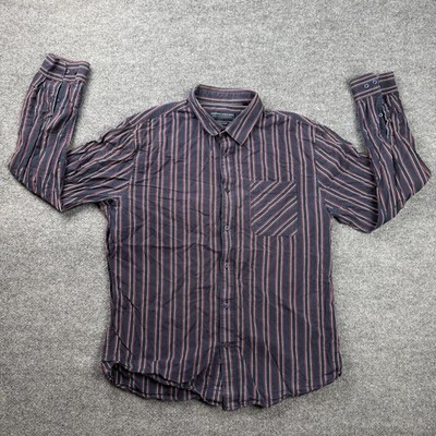Premium by Jack & Jones Mens Striped Button-Up Shirt - India Size XL / US Size L
