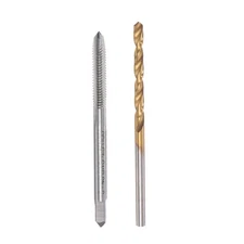 Titanium Plated 5-40 UNC Straight Flute Tap and 2.6mm Twist Drill Bit Set