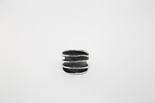 Sterling Silver Ribbed Ring, Size 6 - 15.7g