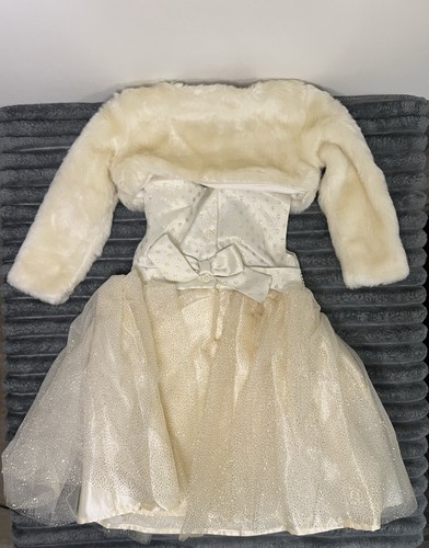 Blueberi boulevard tulle dress and coat 2 piece size 2T Gold. New with tag. - Picture 2 of 5