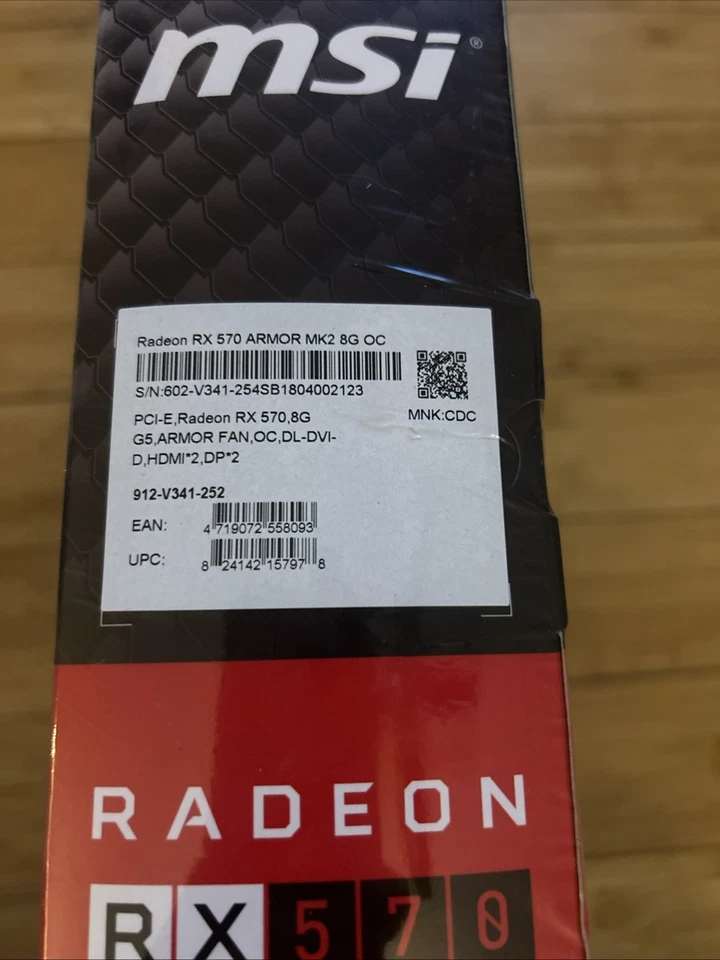 MSI Radeon RX 570 ARMOR MK2 8G OC Graphics Card - Image 3 of 3