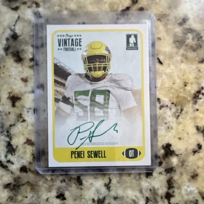 2021 Onyx Vintage Penei Sewell #FAPS Autograph Insert Oregon Ducks NCAA Card