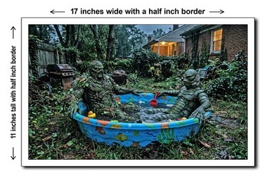 Swamp Thing and Creature in the Kiddie Pool - 11x17 Poster