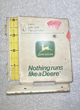 VTG John Deere Rain Gauge Recorder Nothing Runs Like A Deere Advertising *READ*