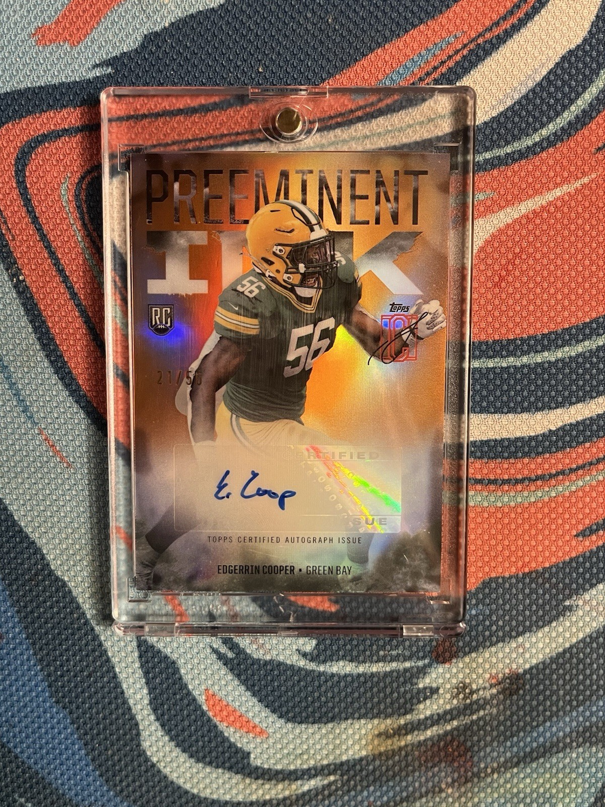 Edgerrin Cooper Topps Signature Class Preeminent Ink #PIEC Orange