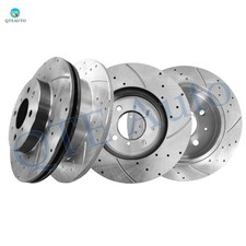 Set of 4 Front 262mm-Rear 239mm Drilled Brake Rotors To 1992-2001 Acura Integra