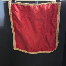 Pottery Barn Earthy Red Pillow Cover with Braided Jute Border 20x20 inches