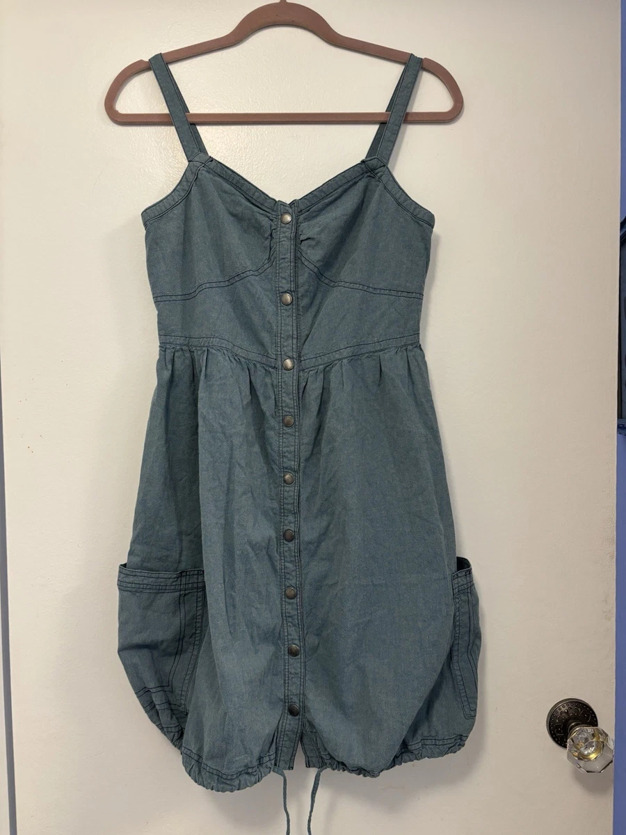 zac posen denim dress Zac Posen by Z Spoke Denim Dress with Silk