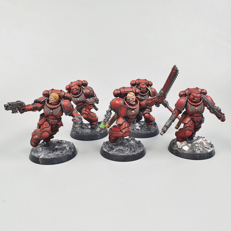 Blood Angels Assault Intercessors x5 Painted - Warhammer 40k - Space Marines