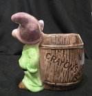 Vintage 60s Disney Dopey's Storage Barrel Ceramic Pencil Holder Sharpener Rare — photo 2