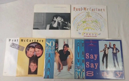 Paul McCartney 45 RPM 7” Vinyl Record Lot Of 5 Michael Jackson Spies Like Us A6