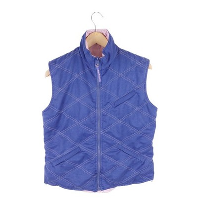 Equetech Womens Faux Suede Pink Purple Reversible Gilet Size Medium