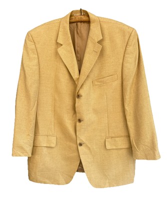 Arrow Herren Sakko Blazer Gold Seide & Schurwolle Größe 56