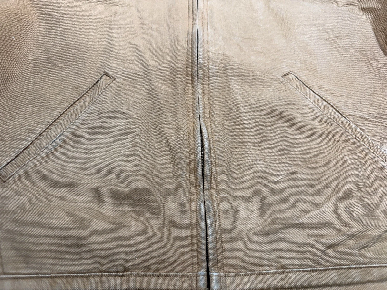Dickies Detroit Style Work Jacket Brown Canvas Blanket Lined Est XL image 12