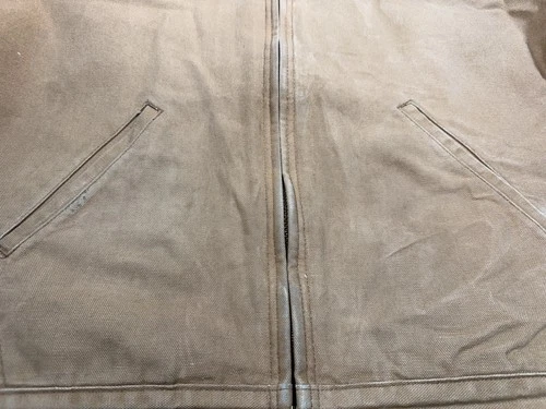 Dickies Detroit Style Work Jacket Brown Canvas Blanket Lined Est XL image 12