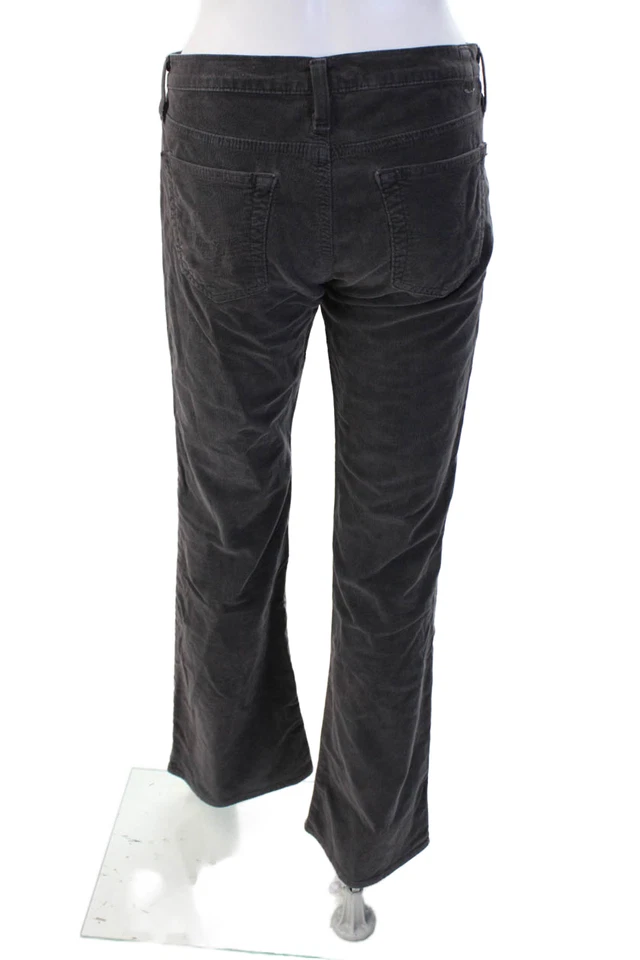 Pantalones de pana AG para mujer con cinco bolsillos cierre de botones bootcut gris talla 29 Foto 3 de 4