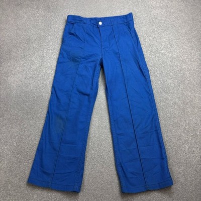 VINTAGE French Trousers Adult 30x25 Blue Le Mont Carmel Workwear Chore Men