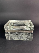 Vintage Murano Glass Wheat Ear Engraved Box Set