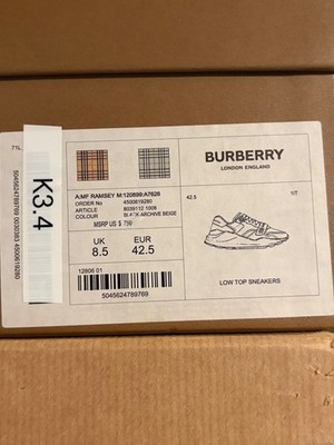 Burberry London England MF Ramsey Black-Archive Beige Low Top