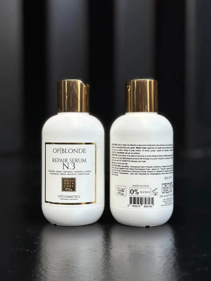 VEGAN-OP/CARE Hair REPAIR/BONDING SYSTEMS Platinium Mask Toner 500ml SLS FREE - Image 2 of 4