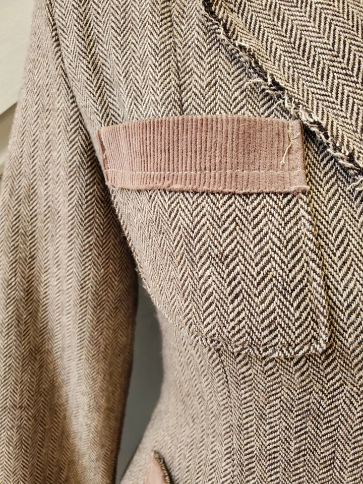 Blazer Chaqueta Informal Para Mujer Lola Beige Poliéster Un Pecho Manga Larga M Foto 4 de 4