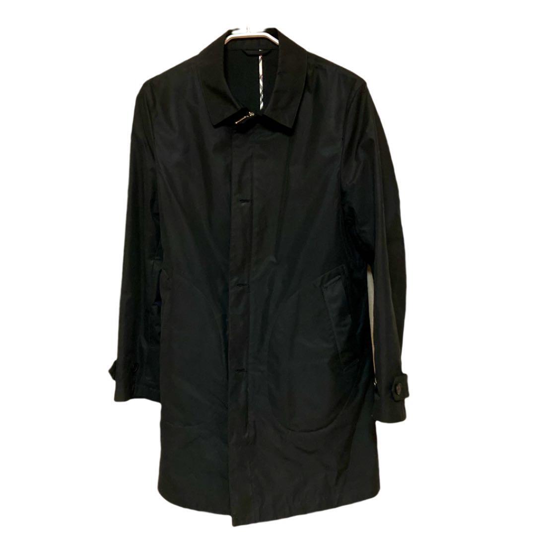Burberry Black Label Balmacaan Coat Black Polyester Size M For Men thumbnail 8