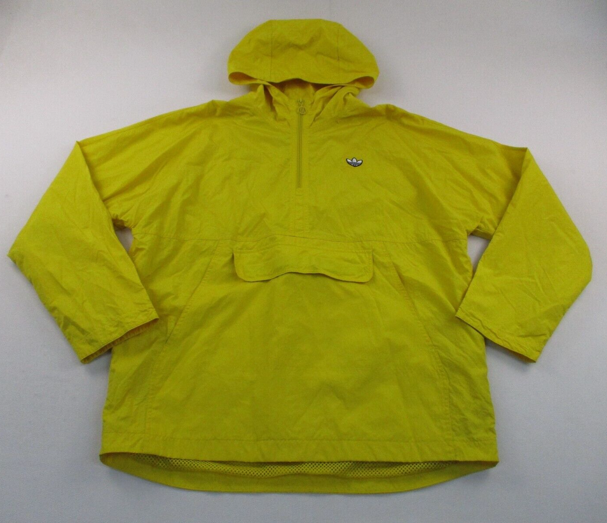 Adidas Jacket Mens Large Yellow Hoodie Athletic Performance