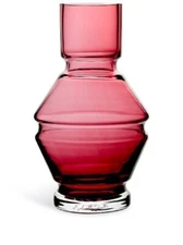 Raawii RELae Mouth-Blown Small Glass Vase, Red