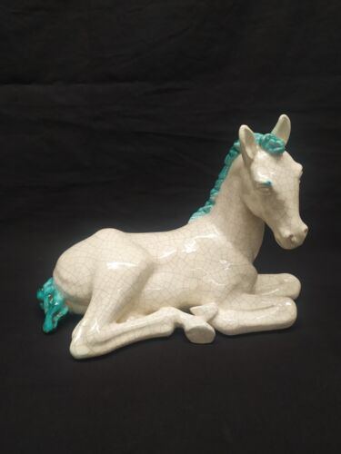 Goldscheider Horse Crackle Glaze Pottery Ceramic Sculpture Made in Austria - Bild 1 von 12