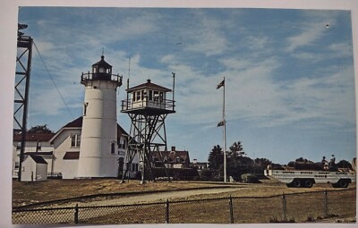 Chatham LightHouse Cape Cod Massachusetts Chrome Postcard Unposted Mass