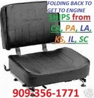 FORKLIFT VINYL BACK FOLDS SEAT CATERPILLAR, CAT TOYOTA MITSUBISHI HYSTER BARRETT