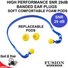 EAR PLUGS,BANDED EAR PLUGS,EAR DEFENDERS,EAR MUFFS,SOFT,LIGHT,COMFORTABLE,PPE