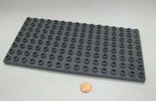 Rare Lego Duplo Gray Grey Baseplate 8X16 Castle Knight Base Plate Vintage Block