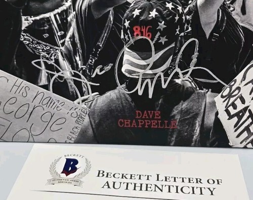 DAVE CHAPPELLE SIGNED "8:46" I CANT BREATH VINYL BECKETT COMEDIAN - Picture 2 of 4