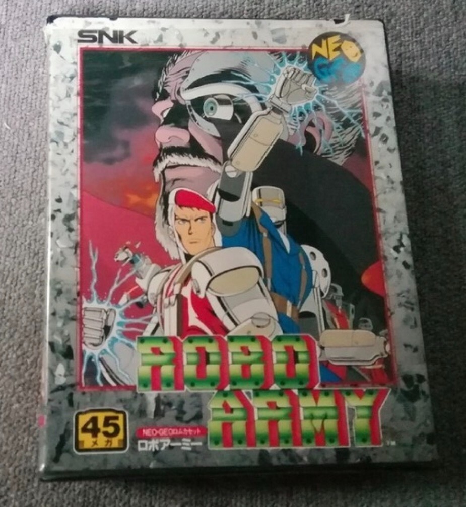SNK NEO GEO AES ROBO ARMY with Manual Boxed Tested Work Japanese