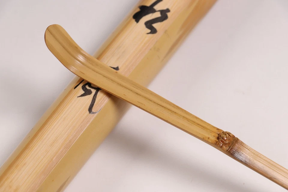 Винтажная японская бамбуковая чайная ложка спичечный совок часьяку чадо садо чайная церемония - Изображение 4 из 4